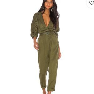NWT! L’Academie x revolve army green jumpsuit